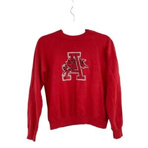 Vintage 80s 90s Arkansas Razorbacks Red Sweatshirt S/M Women’s Unisex